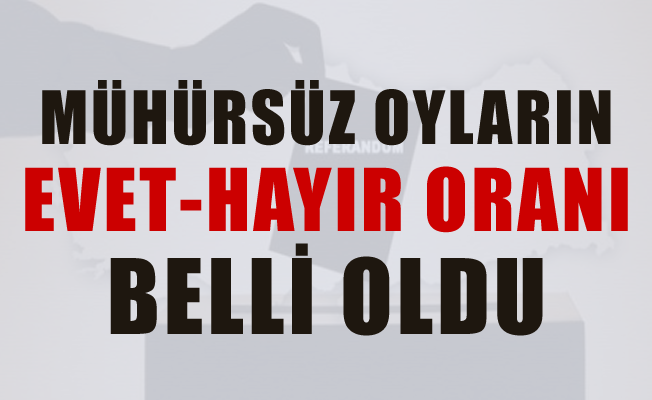 Mühürsüz oylarda EVET ve HAYIR oranı