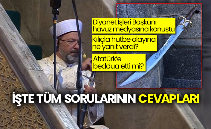 Diyanet İşleri Başkanı havuz medyasına konuştu: Atatürk’e beddua etti mi?