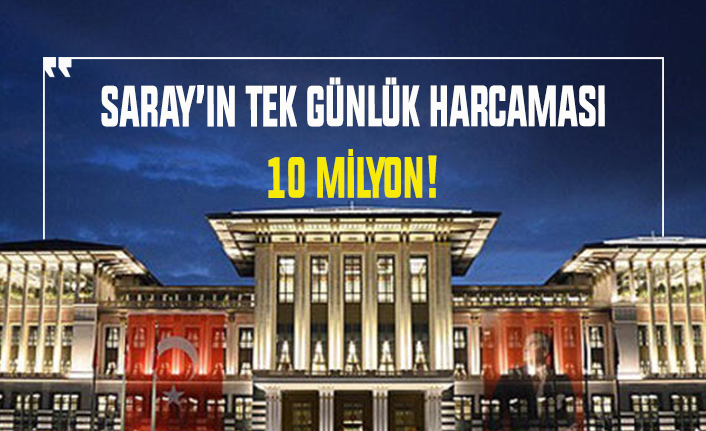 Saray'ın günlük gideri dudak uçuklatıyor!