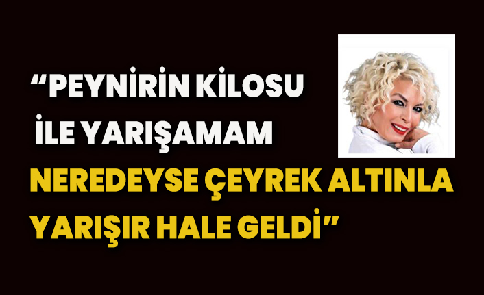 Neşe Dilekçioğlu yazdı: “Peynirin kilosu  ile yarışamam  neredeyse çeyrek altınla  yarışır hale geldi”