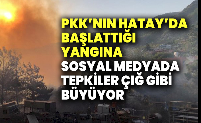 PKK’nın Hatay’da başlattığı yangına sosyal medyada tepkiler çığ gibi büyüyor