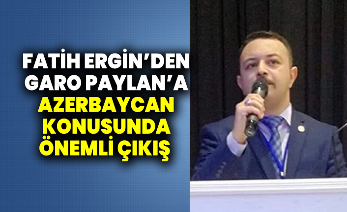 Fatih Ergin'den HDP Milltevekili Garo Paylan'a: "Milletvekilliği düşürülsün" çıkışı