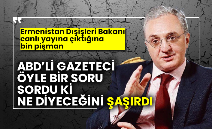 ABD’li gazeteci öyle bir soru sordu ki ne diyeceğini şaşırdı, Ermenistan Dışişleri Bakanı canlı yayına çıktığına bin pişman