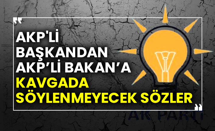 AKP'li Başkandan  AKP’li Bakan’a kavgada söylenmeyecek sözler