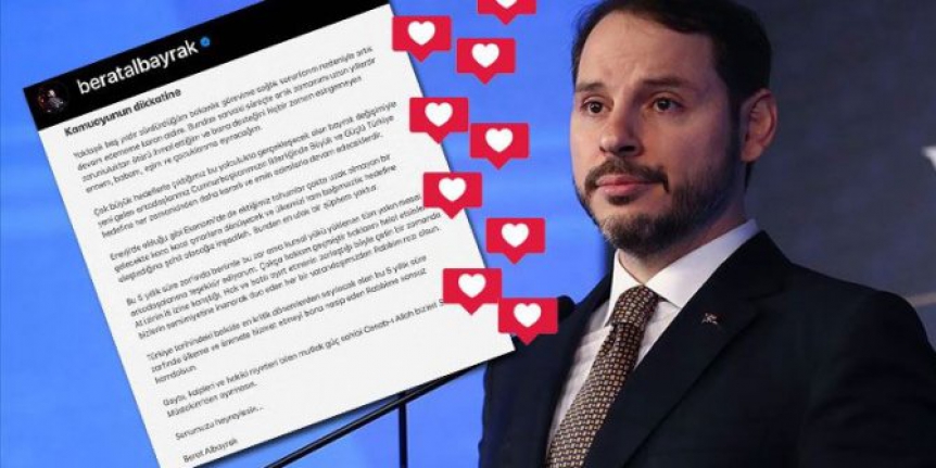 Berat Albayrak'ın istifa paylaşımı  rekor kırıyor