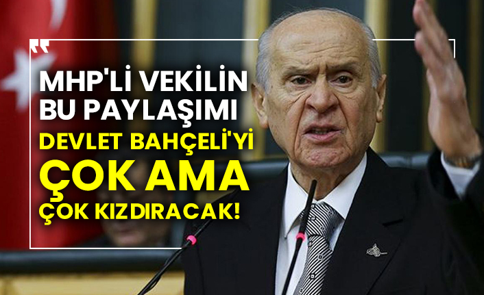 MHP'li vekilin bu paylaşımı Devlet Bahçeli'yi çok ama çok kızdıracak!