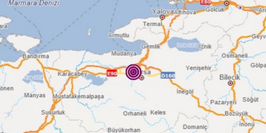 Bursa'da korkutan deprem