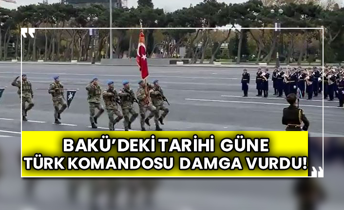 Bakü’deki tarihi güne Türk komandosu damga vurdu! Yeri göğü inletti