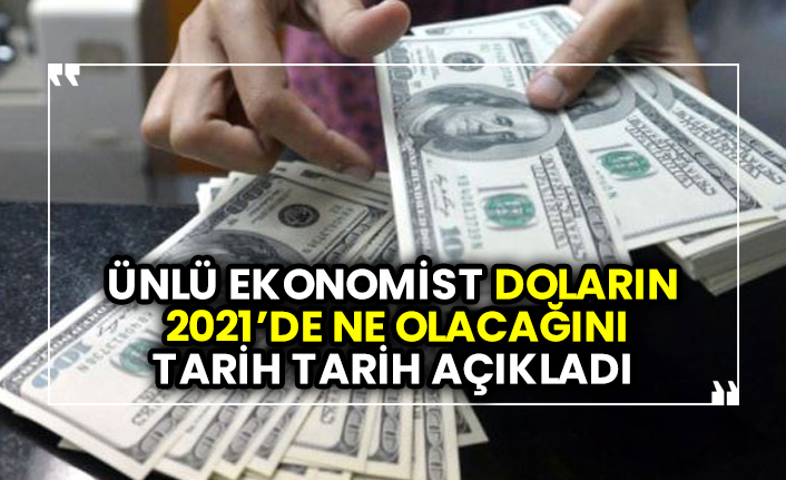 Ünlü ekonomist doların 2021’de ne olacağını tarih tarih açıkladı