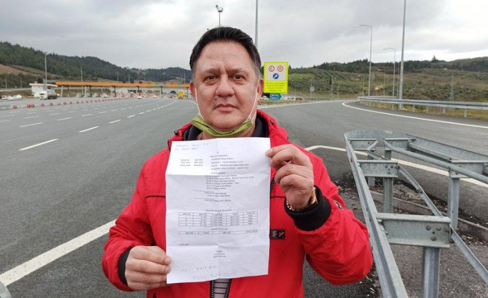 Otoyol ücretini ödemeyi unutunca icralık oldu