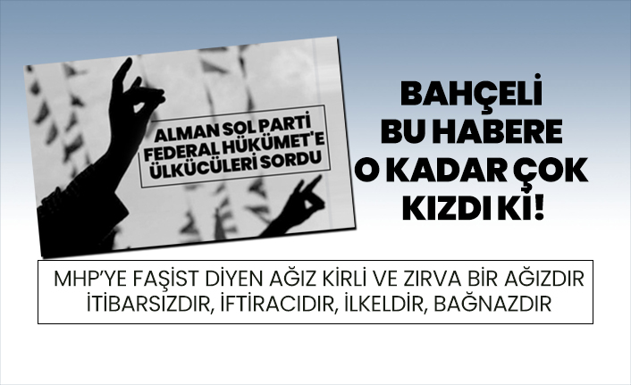Bahçeli o habere o kadar çok kızdı ki! Hedefinde Alman Sol Parti ve Federal Hükümet var!