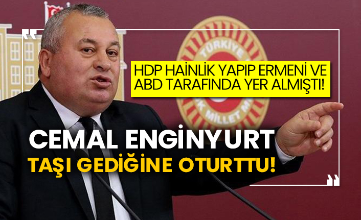 HDP hainlik yapıp Ermeni ve ABD tarafında yer almıştı! Cemal Enginyurt taşı gediğine oturttu!