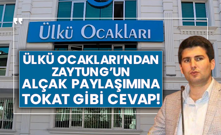 Ülkü Ocakları’ndan Zaytung’un alçak paylaşımına tokat gibi cevap!