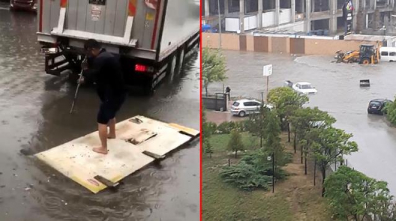Kapıyı sandal yaptılar
