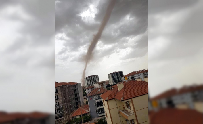 Ankara'da hortum paniği yaşandı!