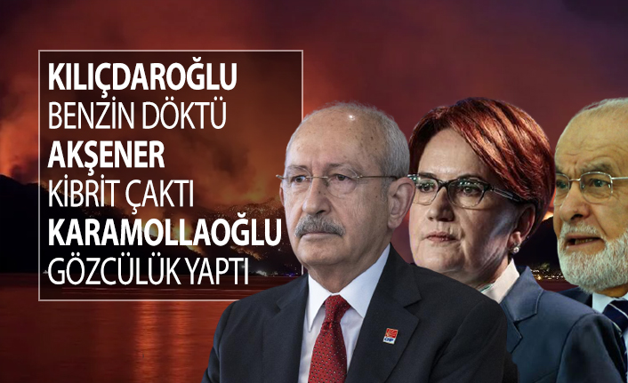 'Kılıçdaroğlu  benzin döktü, Akşener  kibrit çaktı, Karamollaoğlu  gözcülük yaptı'