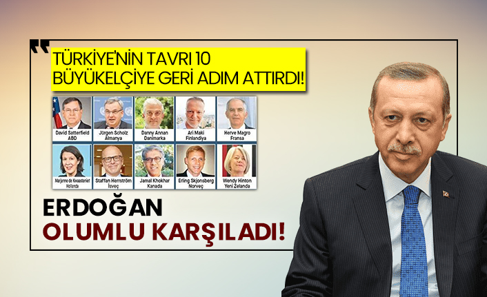 Türkiye'nin tavrı 10 büyükelçiye geri adım attırdı! Erdoğan olumlu karşıladı!