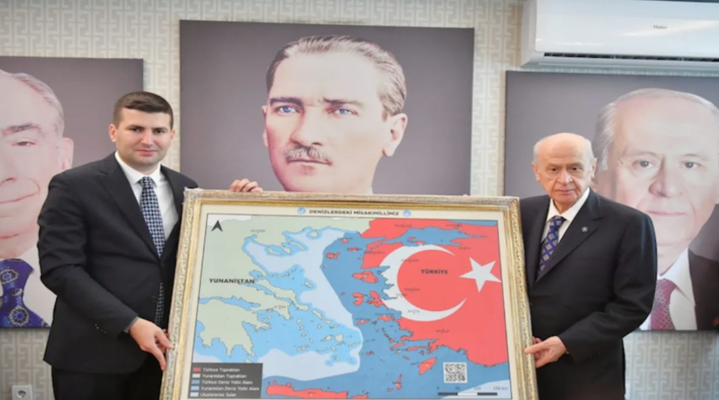 BAHÇELİ'YE HEDİYE EDİLEN HARİTAYA ABD'DEN TEPKİ!