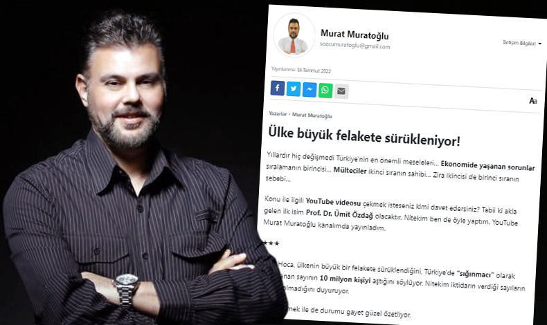 GAZETECİ MURATOĞLU, MÜLTECİ SORUNUNU ÖZDAĞ'IN DİLİNDEN AKTARDI