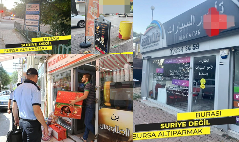 Bursa'da bir mahalleyi Suriye'ye çevirdiler