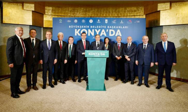 CHP'li belediye başkanları İmamoğlu'na Konya'dan destek verdi