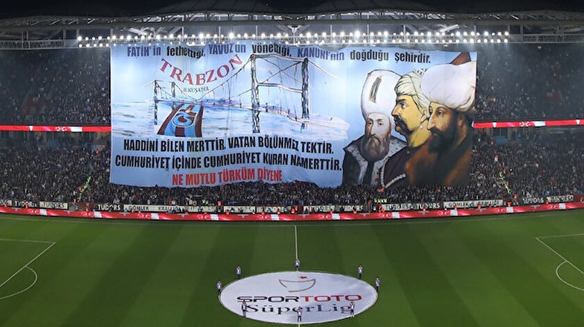 Trabzonspor’dan ‘Cumhuriyet’ pankartı