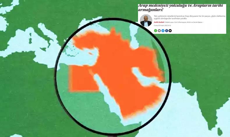 Küstah İngilizler Türkiye'yi Arap ülkesi olarak haritaladı!