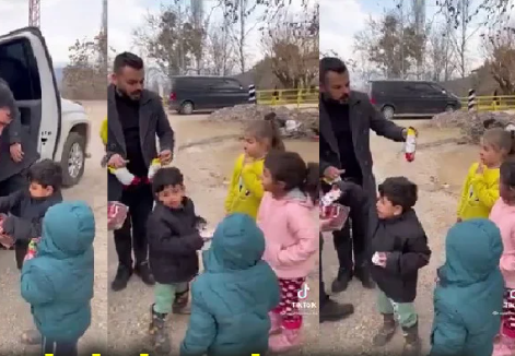 Kendi küçük yüreği kocaman çocuk. Aldığı iki sütten birini geri bırakan depremzede çocuk düşündürdü
