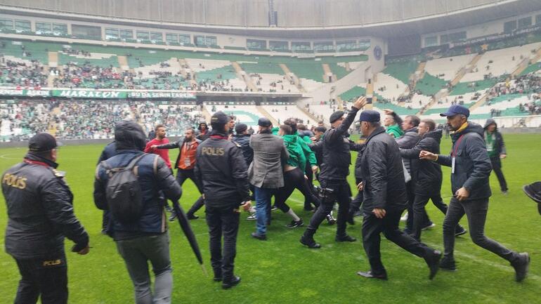 Bursaspor - Amedspor maçı öncesi futbolcular arasında arbede çıktı
