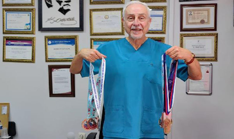 Dünya ikincisi 77 yaşındaki doktordan atletizmde 75 madalya