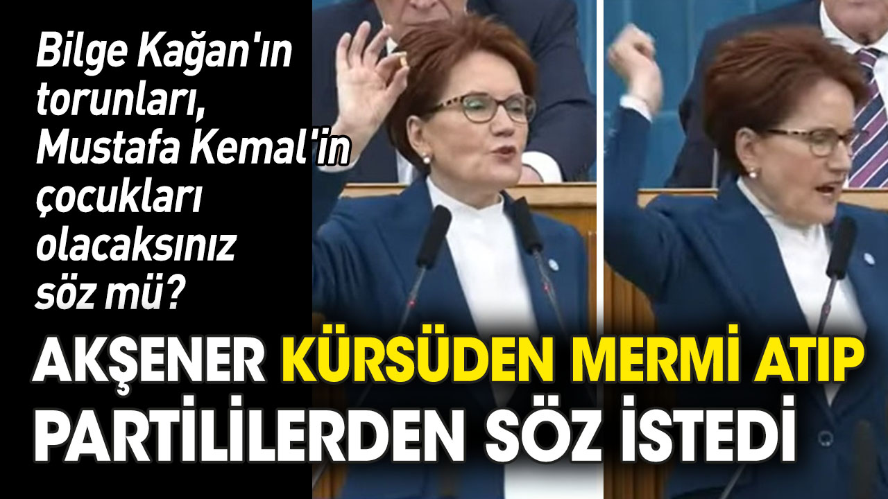 Kürsüden mermi atıp partililerden söz istedi: Bilge Kağan'ın torunları, Mustafa Kemal'in çocukları olacaksınız söz mü?