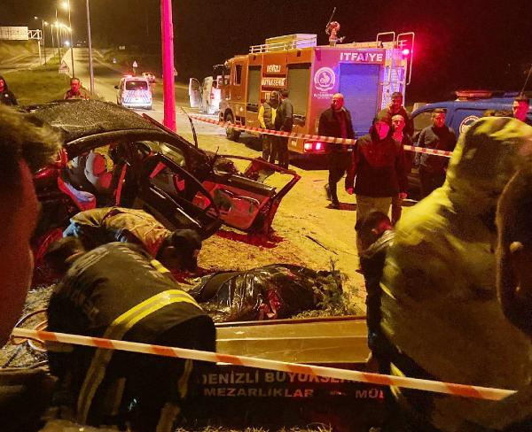 Denizli'de feci kaza: 4 ölü, 3 yaralı