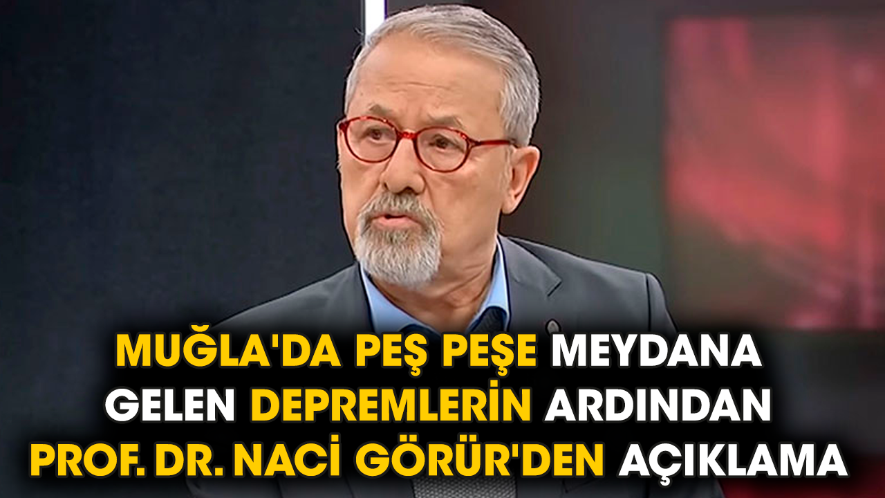 Muğla'da peş peşe meydana gelen depremlerin ardından Prof. Dr. Naci Görür'den açıklama
