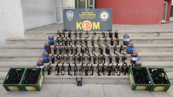 Adana'da  703 litre sahte içki ele geçirildi