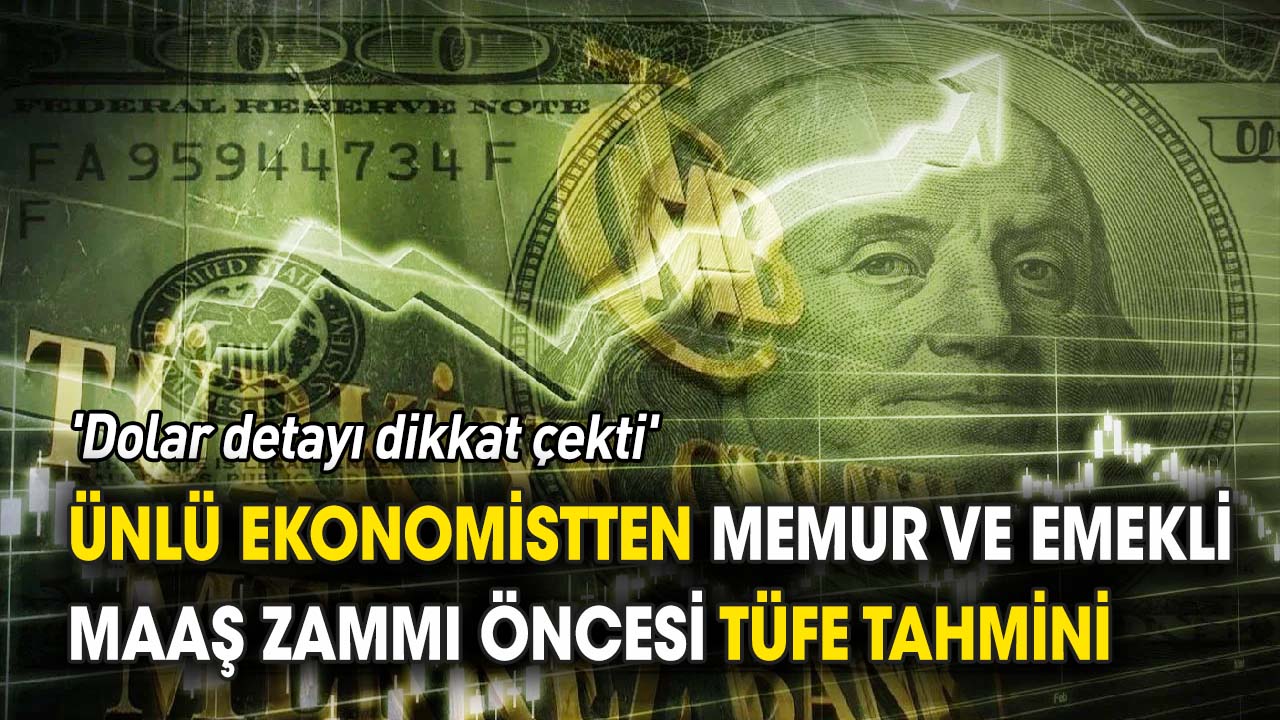 Ünlü ekonomistten memur ve emekli maaş zammı öncesi TÜFE tahmini