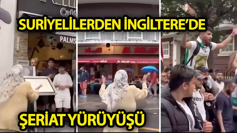 Suriyelilerden İngiltere’de “şeriat yürüyüşü”