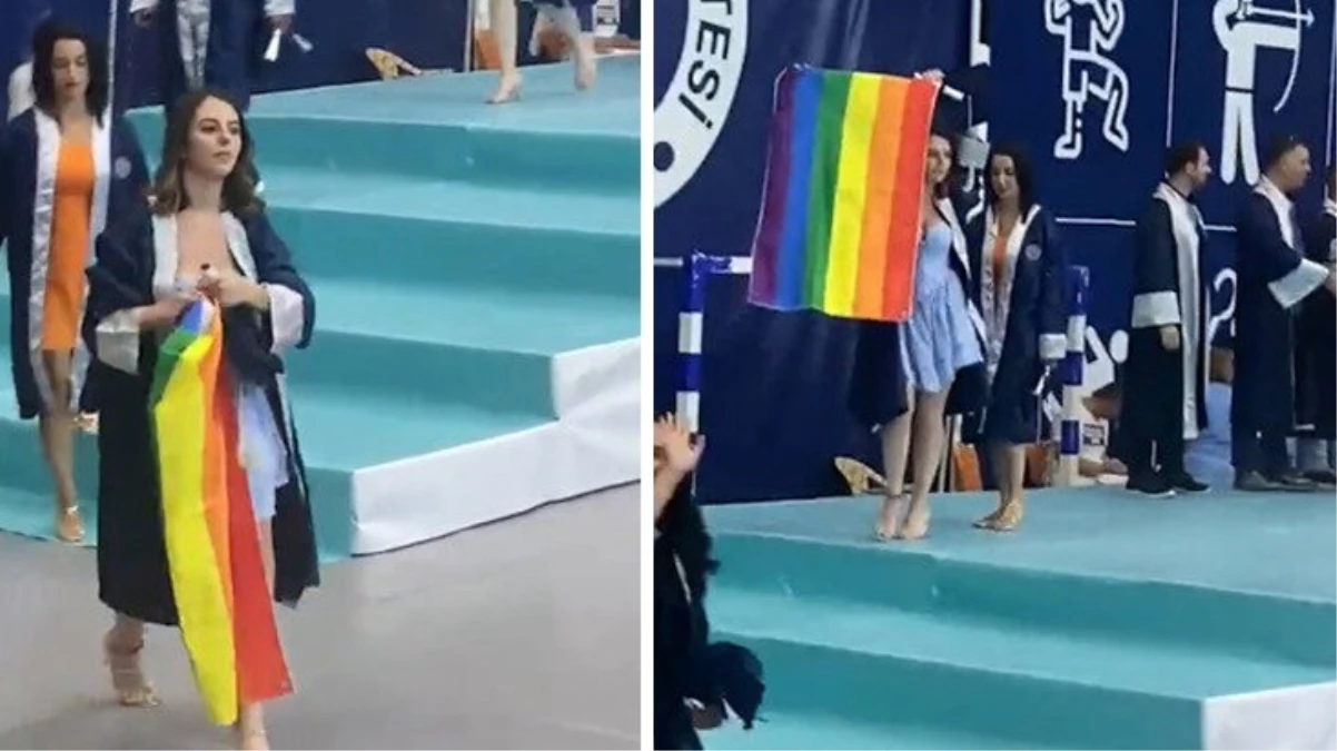 Uşak üniversitesi mezuniyet töreninde LGBT skandalı
