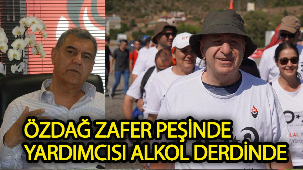 Özdağ'ın Cumhuriyet yürüyüşünde yardımcısından skandal paylaşım