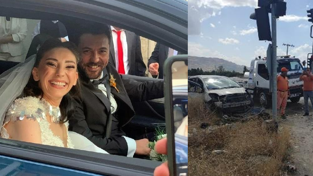 Balayı yolunda kaza:  Gelin öldü damat ağır yaralı
