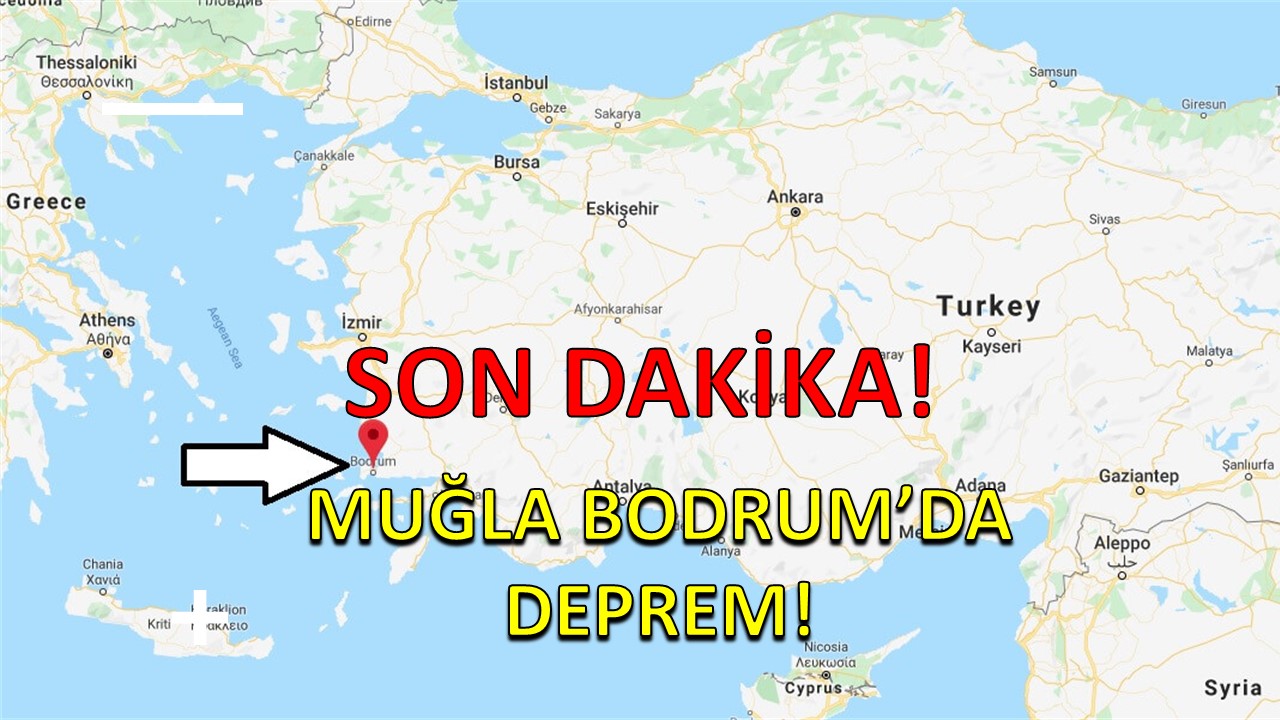 Muğla Bodrum'da Deprem Oldu  "4.1"!