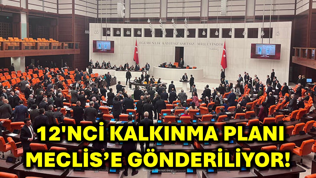 12'nci Kalkınma Planı Meclis’e Gönderiliyor!