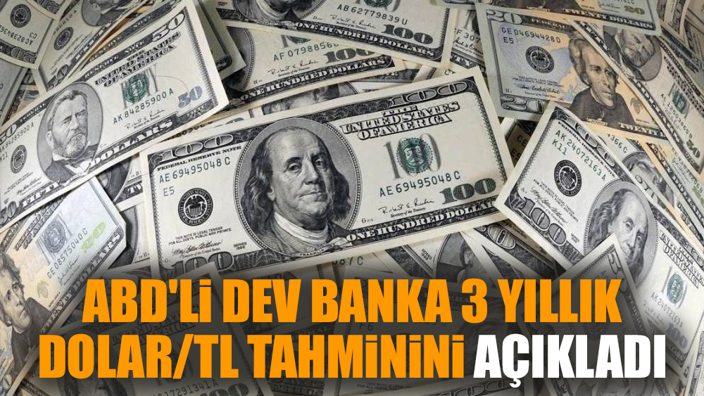 ABD'li dev banka 3 yıllık dolar/TL tahminini açıkladı