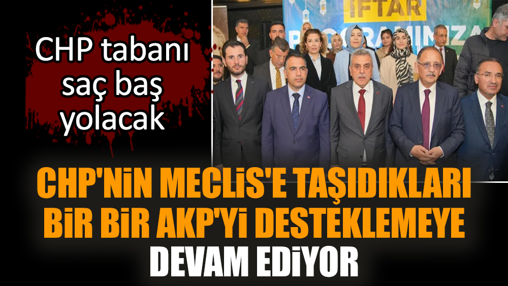 CHP'nin Meclis'e taşıdıkları bir bir AKP'yi desteklemeye devam ediyor