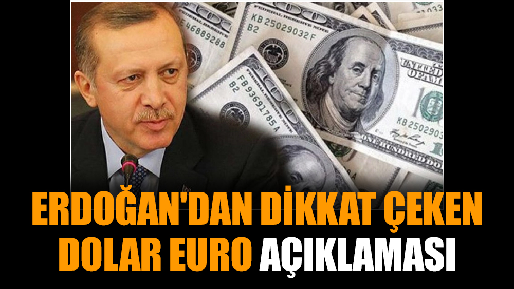 Erdoğan'dan dikkat çeken Dolar Euro açıklaması