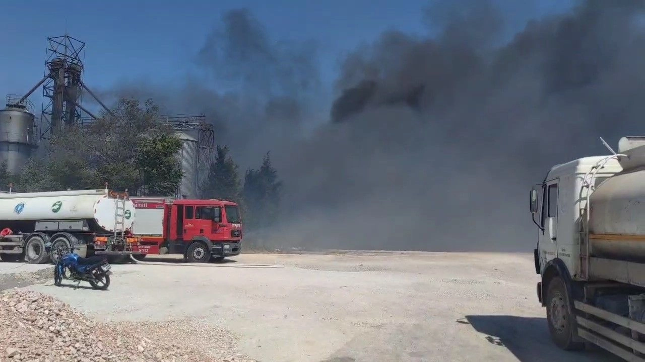 Bursa'da Geri Dönüşüm Tesisinde Yangın