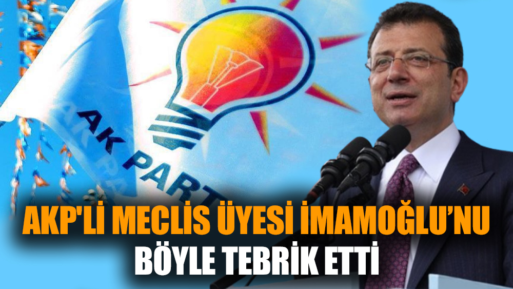 AKP'li meclis üyesi İmamoğlu’nu böyle tebrik etti