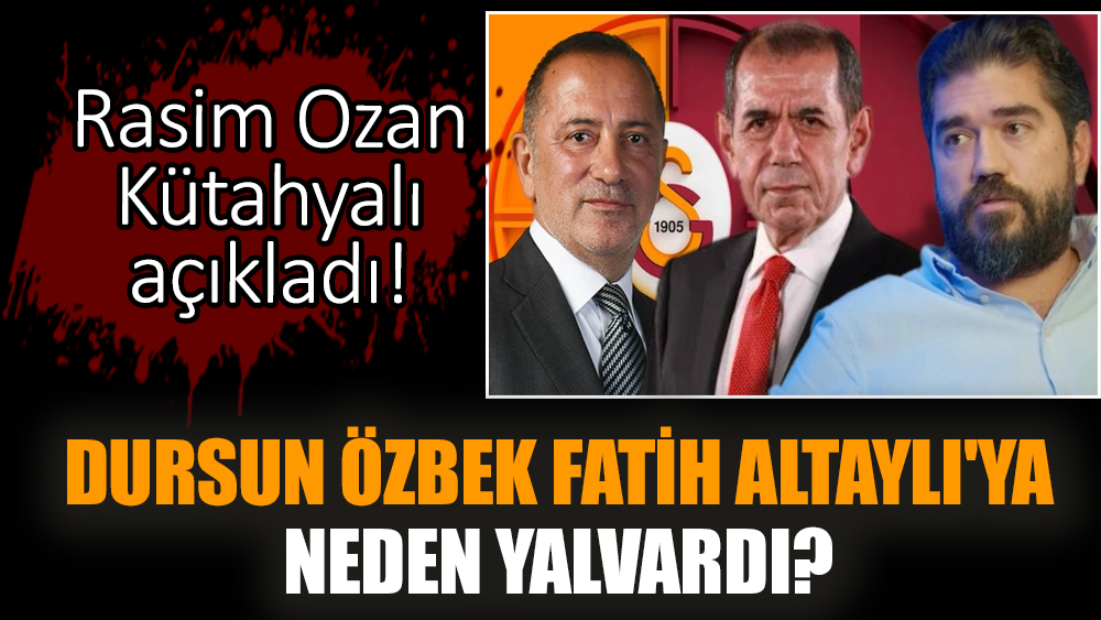 Dursun Özbek, Fatih Altaylı'ya neden yalvardı?