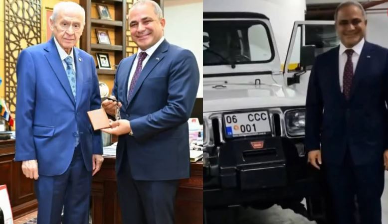 MHP lideri Bahçeli partisinin MYK üyesine cip hediye etti
