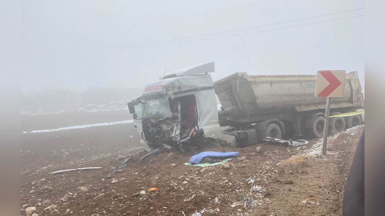 Sis nedeniyle TIR kazası: 1 ölü, 1 yaralı