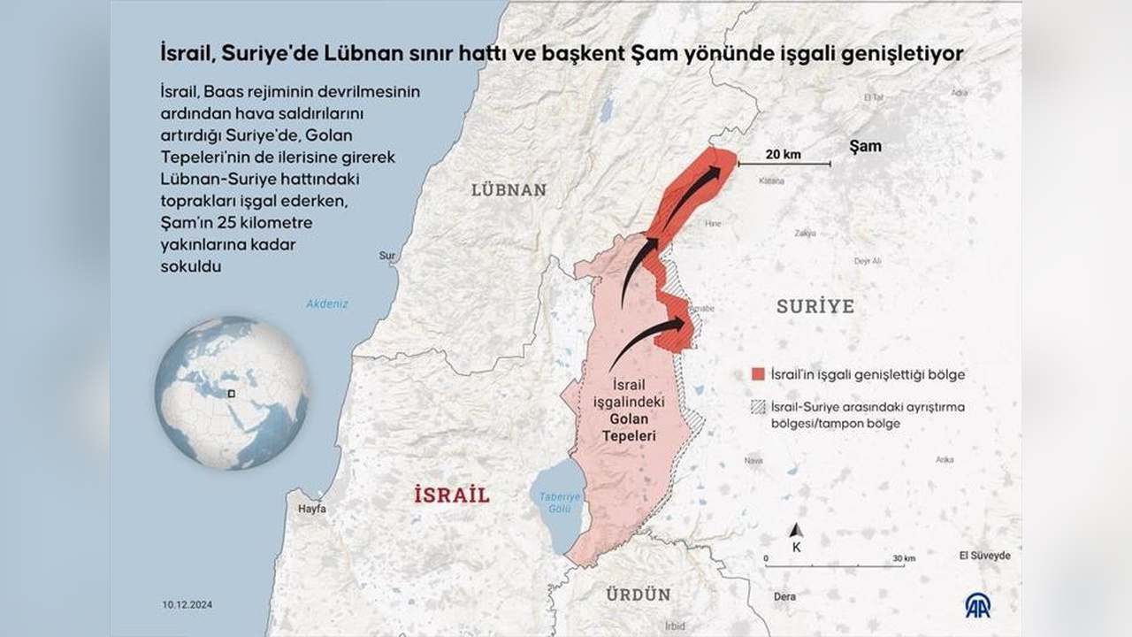 İsrail, Golan Tepeleri'ndeki İşgalini Genişletiyor